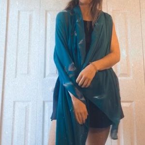 Elegant Sheer Teal Shaw